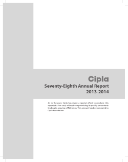 Seventy-Eighth Annual Report 2013-2014