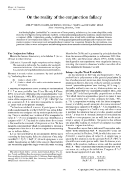 On the reality of the conjunction fallacy