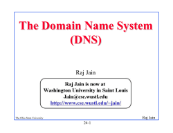 The Domain Name System (DNS)