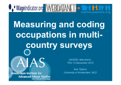 Measuring and coding occupations in multi-country surveys