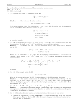 Math 21 HW5 Solutions Spring 2011 Here are the solutions to the