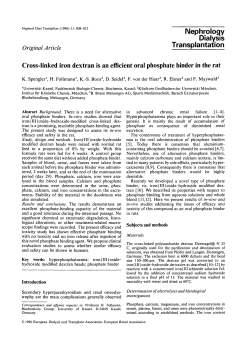 Cross-linked iron dextran is an efficient oral phosphate binder in the