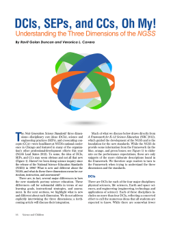 DCIs, SEPs, and CCs, Oh My! - National Science Teachers