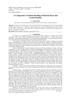A Comparative Feminist Reading of Henrik Ibsen and