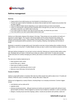 Asthma management - Better Health Channel