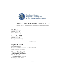 THE FALL AND RISE OF THE ISLAMIC STATE Noah Feldman