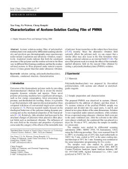 Characterization of Acetone-Solution Casting Film of PMMA