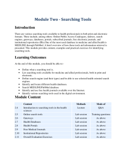 Module Two - Searching Tools
