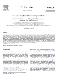 The lunar exosphere: The sputtering contribution