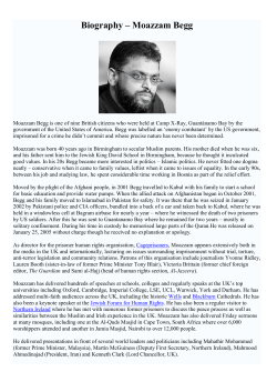 Moazzam Begg`s Biography