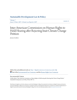 Inter-American Commission on Human Rights to Hold Hearing after