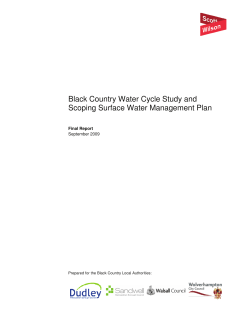 Black Country Water Cycle Study and Scoping Surface Water