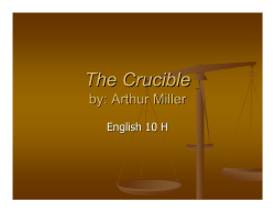 The Crucible - Mr. Lamar`s English Wiki