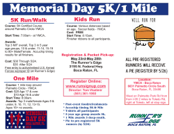 Memorial Day 5K/1 Mile