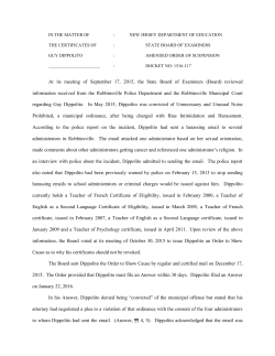 in the matter of the certificates of guy dippolito