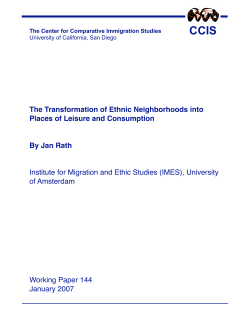 The Transformation of Ethnic Neighborhoods into Places of Leisure