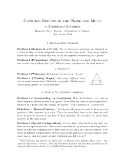 Counting Regions in the Plane and More1