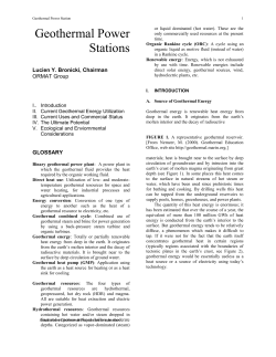 Geothermal Power Stations