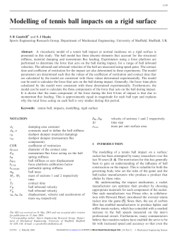 Modelling of tennis ball impacts on a rigid surface