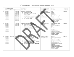 Grade 7 English / Language Arts Scope and Sequence