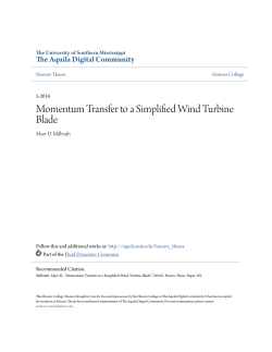 Momentum Transfer to a Simplified Wind Turbine Blade