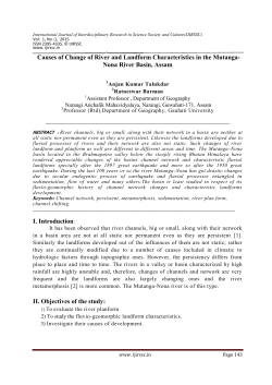Causes of Change of River and Landform Characteristics