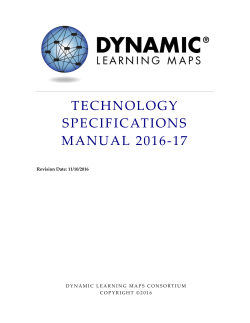 Technology Specifications Manual