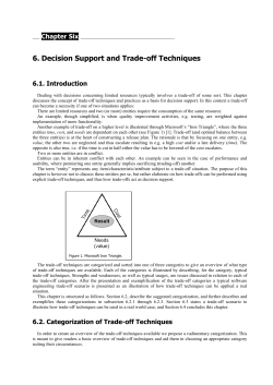 6. Decision Support and Trade