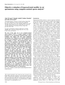 Objective evaluation of hyperactivated motility in rat spermatozoa