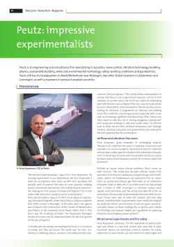 Peutz: impressive experimentalists