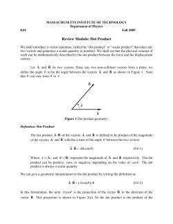 Review Module: Dot Product