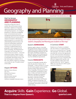 Geography and Planning Major Map