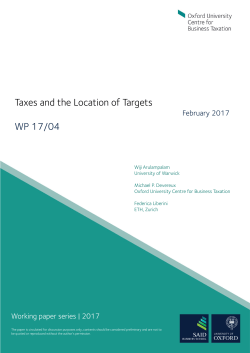 Taxes and the Location of Targets