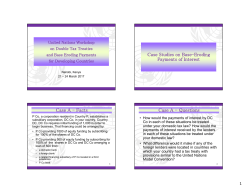 Case Studies on Base-Eroding Payments of Interest Case A