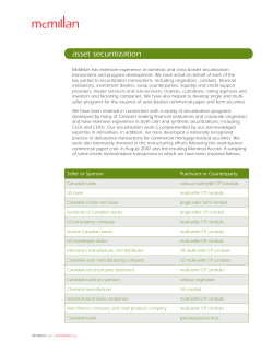 McMillan LLP asset securitization brochure