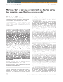Manipulation of colony environment modulates