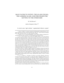 many paths to justice: the glass ceiling, the looking