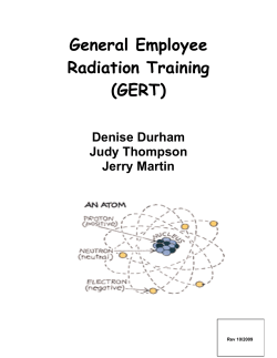 General Employee Radiation Training (GERT)