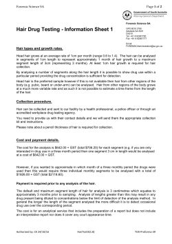 Hair drug testing information (PDF 229KB)