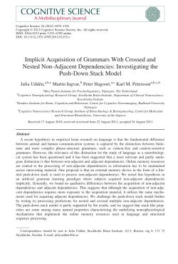 Implicit Acquisition of Grammars With Crossed and Nested