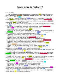 God`s Word in Psalm 119 - ruralgrovechurch.org