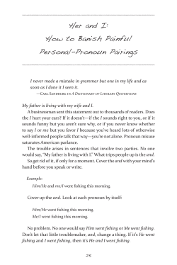 Her and I: How to Banish Painful Personal-Pronoun