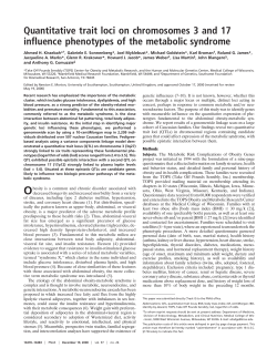 Quantitative trait loci on chromosomes 3 and 17