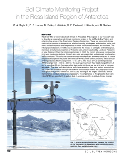 Soil Climate Monitoring Project in the Ross Island Region of Antarctica