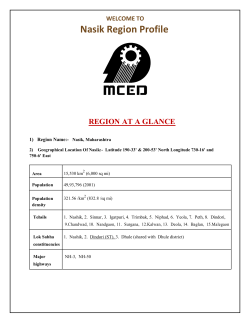 Nasik Region Profile - Maharashtra Centre For Entrepreneurship