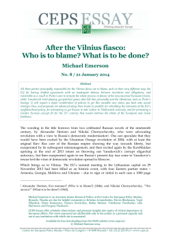 After the Vilnius fiasco: Who is to blame? What is to be done?