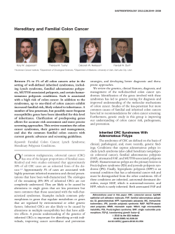Hereditary and Familial Colon Cancer