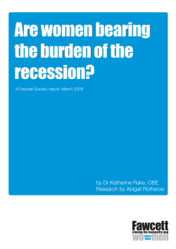 Are women bearing the burden of the recession?
