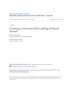 Cheating as a Function of the Labeling of Natural Arousal