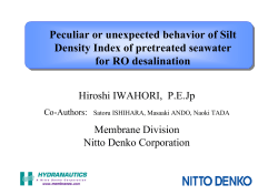 Peculiar or unexpected behavior of Silt Density Index of pretreated